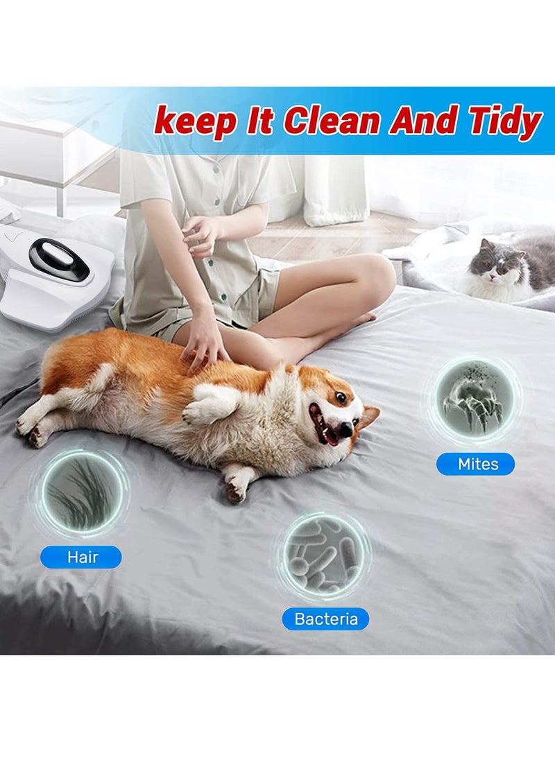 Mattress Vacuum Cleaner, Large Suction Mite Remover, Handheld UV Bed Vacuum, Wireless Mite Remover Cleaning Machine with Powerful Suction