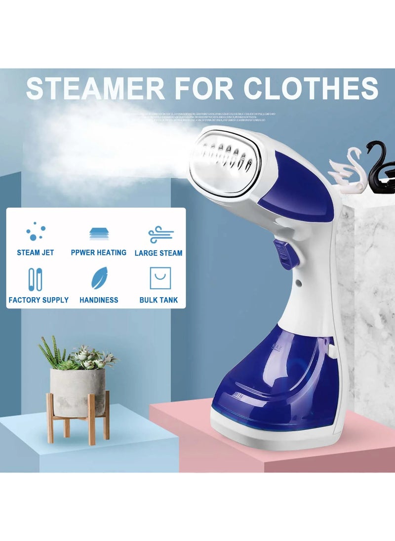 Steamer for Clothes Fabric Steamer, Powerful Handheld Portable Travel Garment Steamer Fabric Wrinkle Remover, 15s Fast Heat-up，280ml Large Detachable Water Tank LS