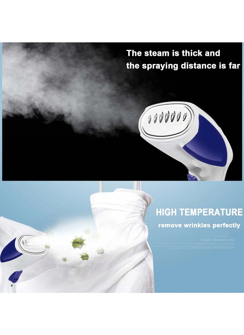 Steamer for Clothes Fabric Steamer, Powerful Handheld Portable Travel Garment Steamer Fabric Wrinkle Remover, 15s Fast Heat-up，280ml Large Detachable Water Tank LS