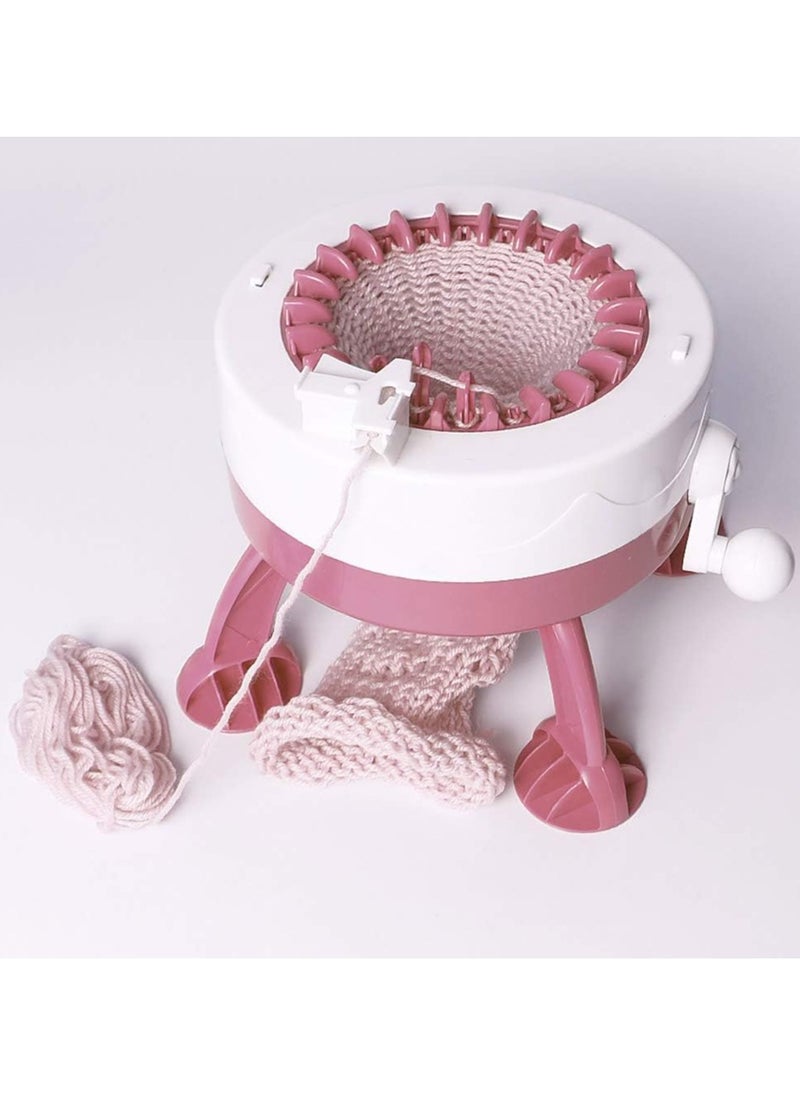 Knitting Machine, DIY Plastic Hand Knitting Sewing Machine, Children Weaving Toy with 22 Needles, Easy to Carry and Use