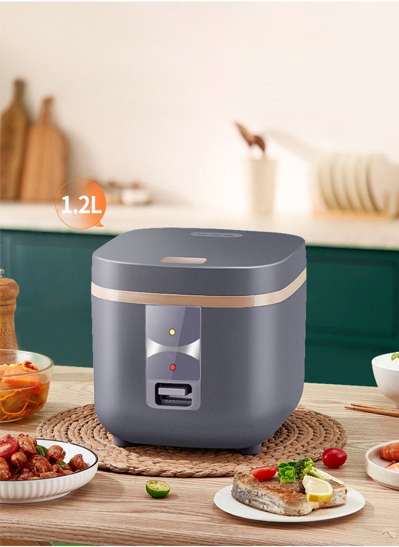 1.2L Mini Multifunctional Nonstick Rice Cooker 200W Small Portable Automatic Intelligent Home Rice Cooker for 1-2 People