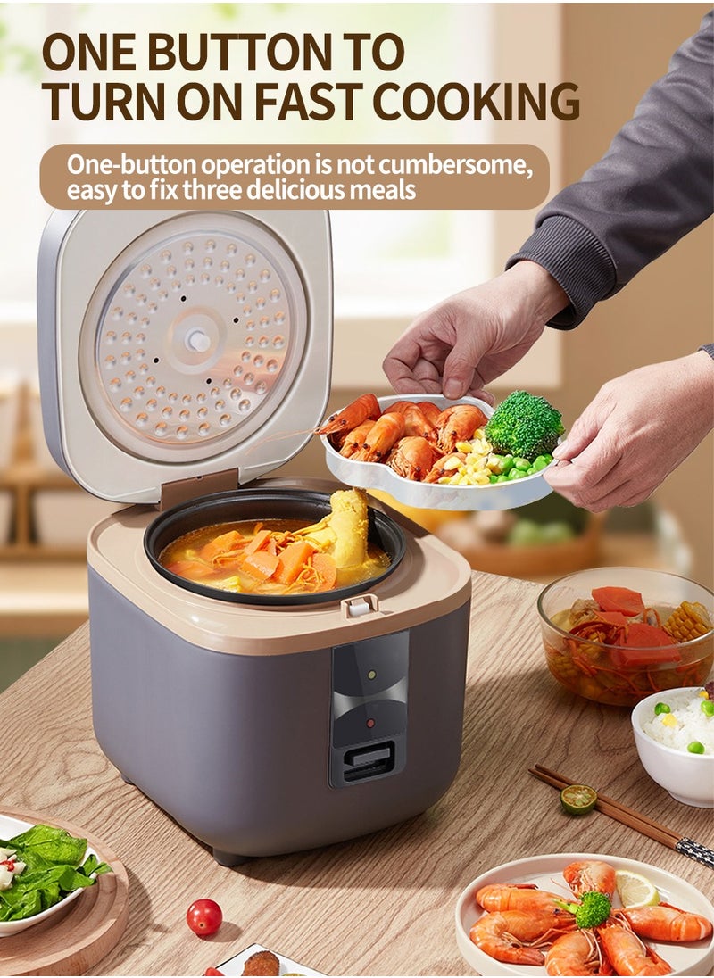 1.2L Mini Multifunctional Nonstick Rice Cooker 200W Small Portable Automatic Intelligent Home Rice Cooker for 1-2 People