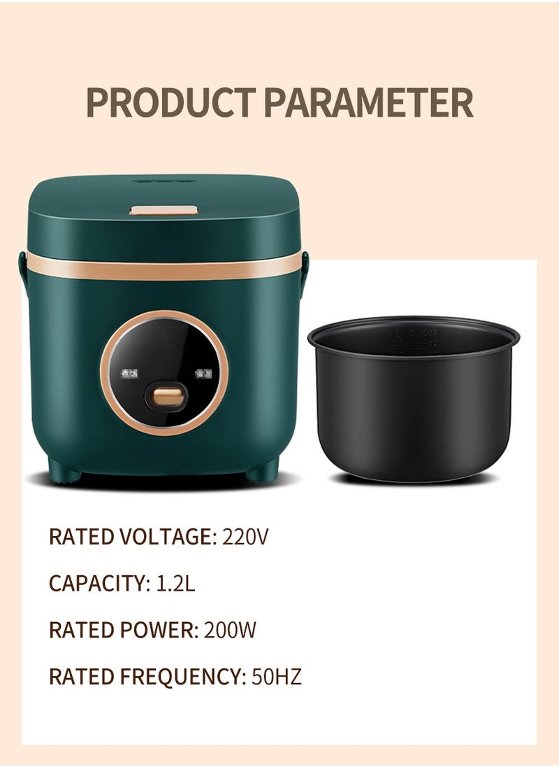 1.2L Mini Multifunctional Nonstick Rice Cooker 200W Small Portable Automatic Intelligent Home Rice Cooker for 1-2 People