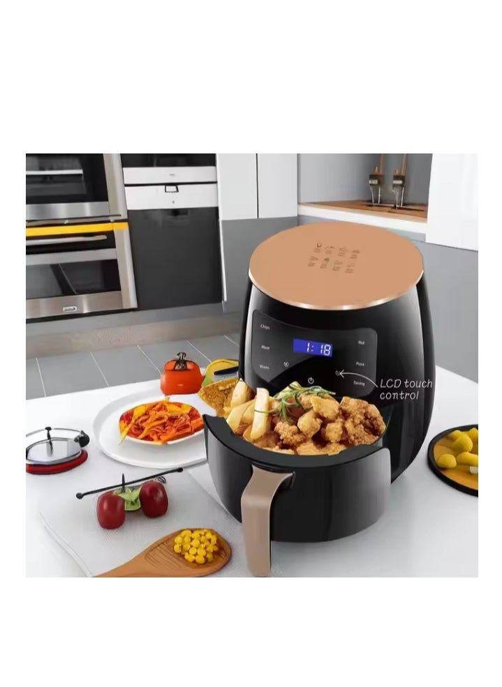 Air Fryer Black 2400W Healthy Non-Stick Multifunction Touch Screen Hot 6L Air Fryer