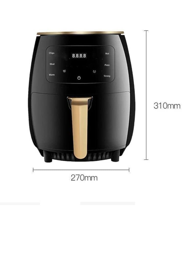 Air Fryer Black 2400W Healthy Non-Stick Multifunction Touch Screen Hot 6L Air Fryer