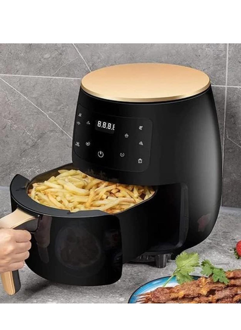 6L Oil-Free Electric Air Fryer – Large Capacity Non-Stick Fryer for French Fries, Sweet Potatoes & More – Fat Reduction & Preset Cooking for 4-5 People