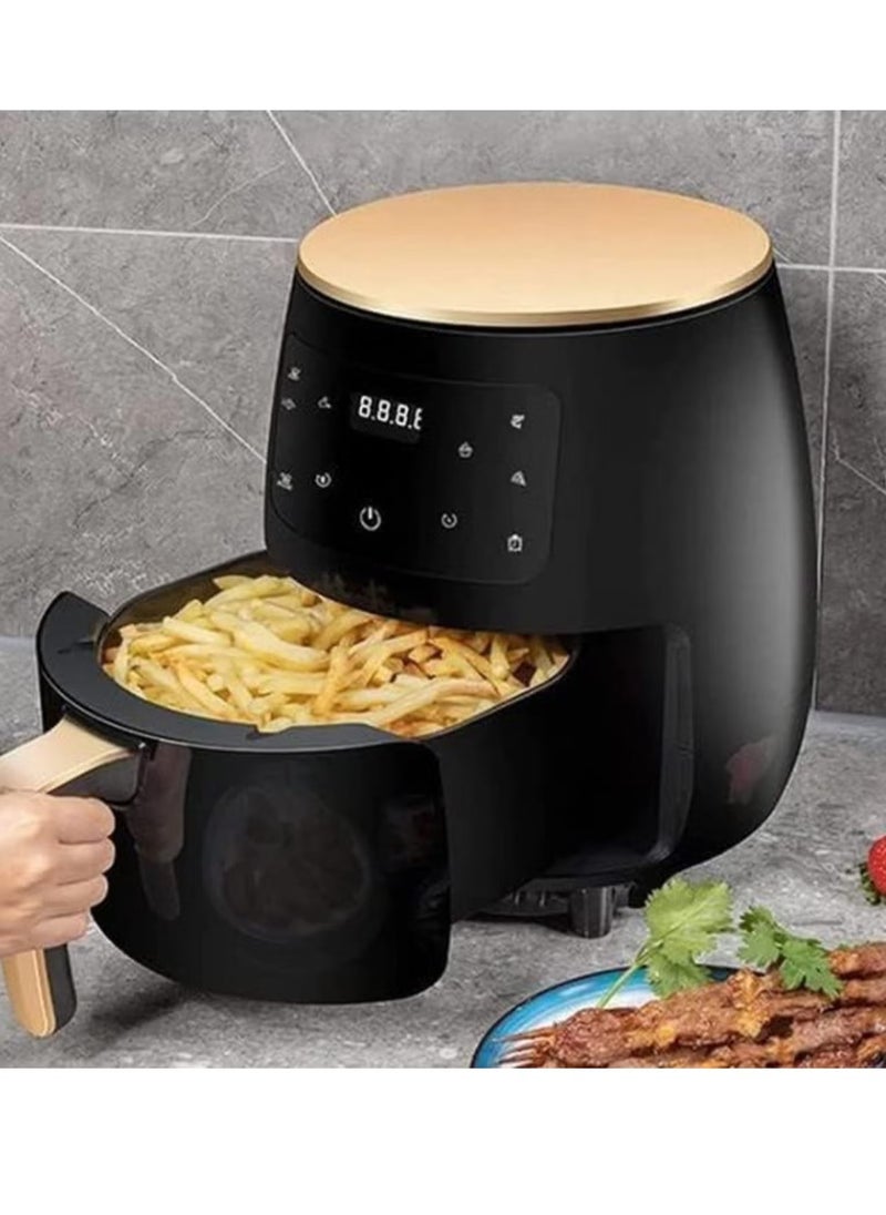 6L Oil-Free Electric Air Fryer – Large Capacity Non-Stick Fryer for French Fries, Sweet Potatoes & More – Fat Reduction & Preset Cooking for 4-5 People