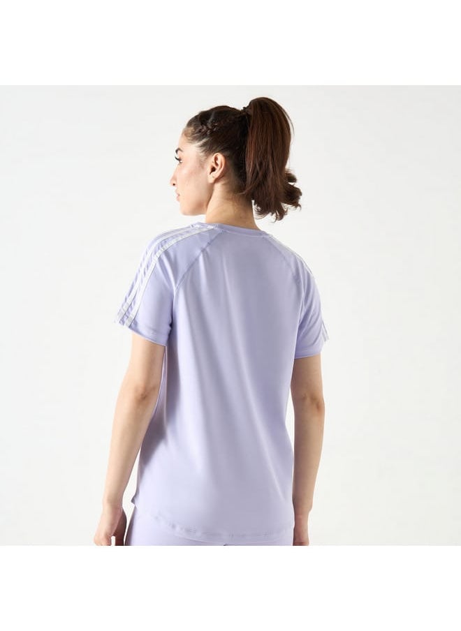 Kappa Logo Print T-shirt with Crew Neck and Short Sleeves