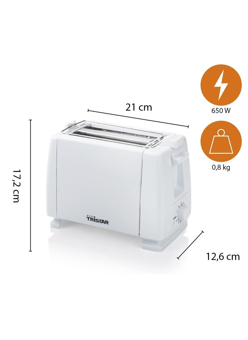 BR-1009 Toaster – 750W, 2 Openings, 6 Browning Levels, Automatic Ejection