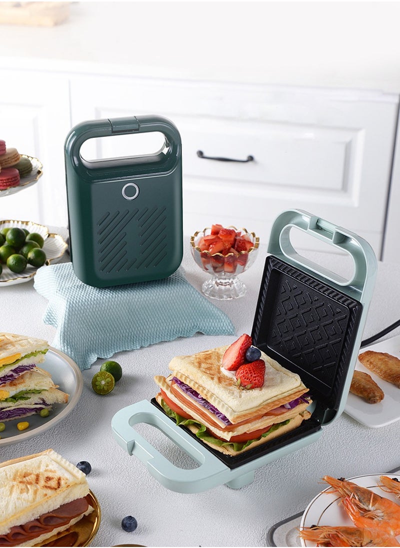 Mini Breakfast Machine , Multifunction Sandwich Maker, Waffle Maker, Panini Press Breakfast Sandwich Maker, Grilled Cheese Maker, Kitchen Appliances, Camping 600W, Lunch, Snacks