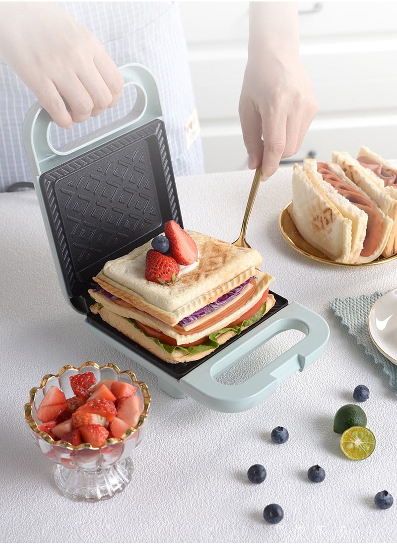 Mini Breakfast Machine , Multifunction Sandwich Maker, Waffle Maker, Panini Press Breakfast Sandwich Maker, Grilled Cheese Maker, Kitchen Appliances, Camping 600W, Lunch, Snacks