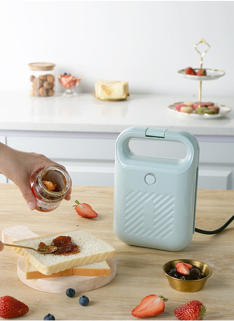 Mini Breakfast Machine , Multifunction Sandwich Maker, Waffle Maker, Panini Press Breakfast Sandwich Maker, Grilled Cheese Maker, Kitchen Appliances, Camping 600W, Lunch, Snacks