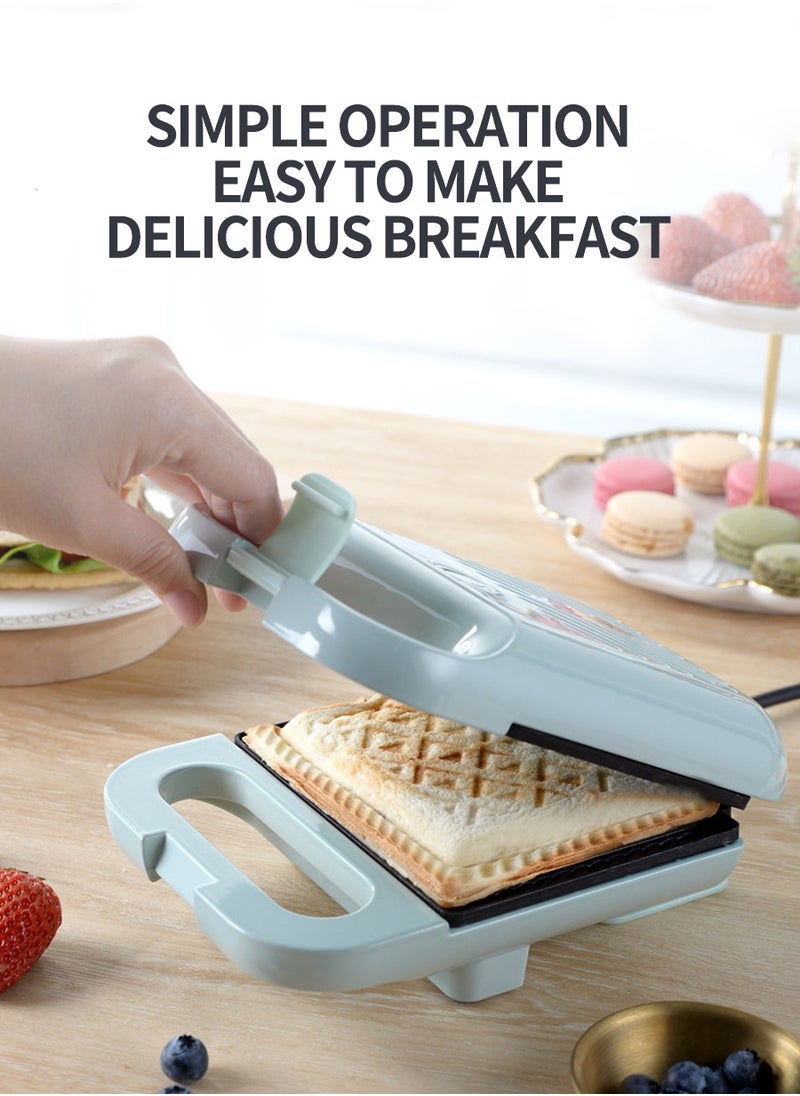 Mini Breakfast Machine , Multifunction Sandwich Maker, Waffle Maker, Panini Press Breakfast Sandwich Maker, Grilled Cheese Maker, Kitchen Appliances, Camping 600W, Lunch, Snacks