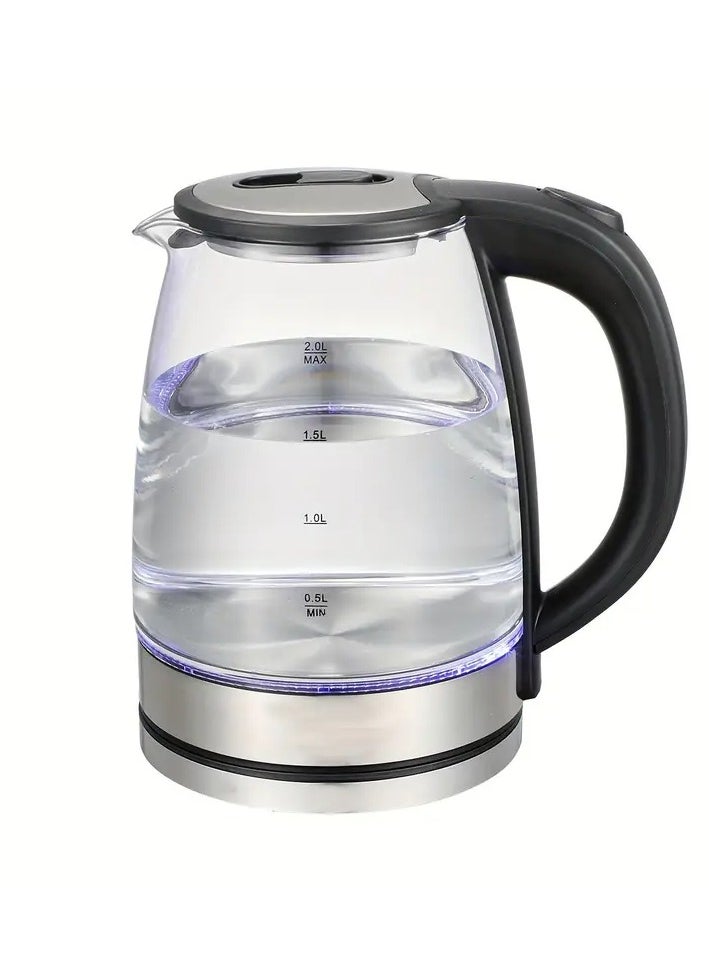 Electric Glass Kettle, Adjustable Temperature Electric Teapot, 2200 W, 120 Mins Warm Function, Removable Tea Infuser 2.2L