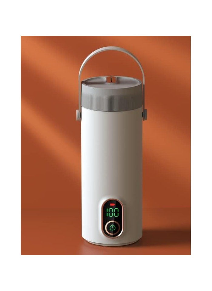 Portable Cordless Electric Kettle 10 Mins Fast Boiling 400ml 304 Stainless Steel Hot Water Kettle with 27000mAh Rechargeable Battery for Outdoor.