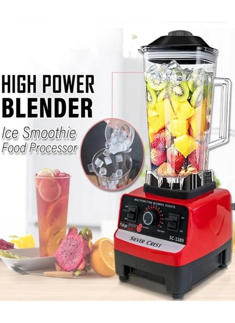 Heavy Duty Blender Commercial, Stainless Steel, Blades Fruit Processor, Grinder, Maker