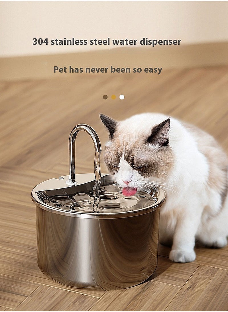 Pet Intelligent Water Dispenser Stainless Steel Fountain Automatic Circulation Cat Water Dispenser