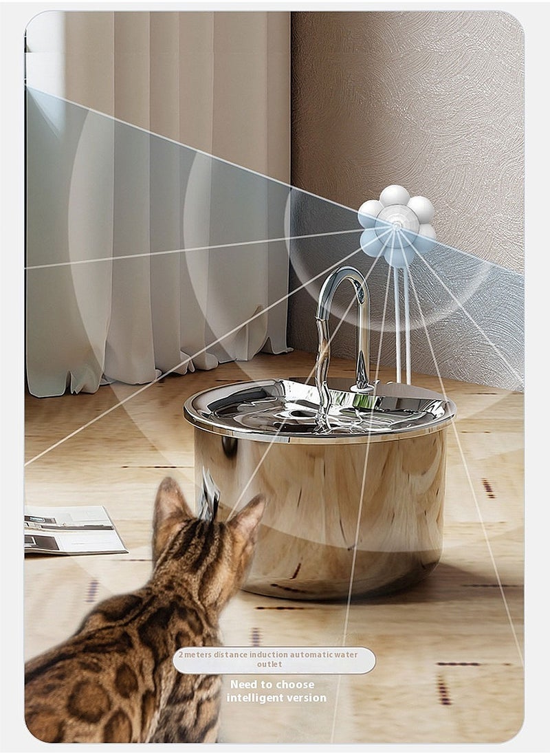 Pet Intelligent Water Dispenser Stainless Steel Fountain Automatic Circulation Cat Water Dispenser