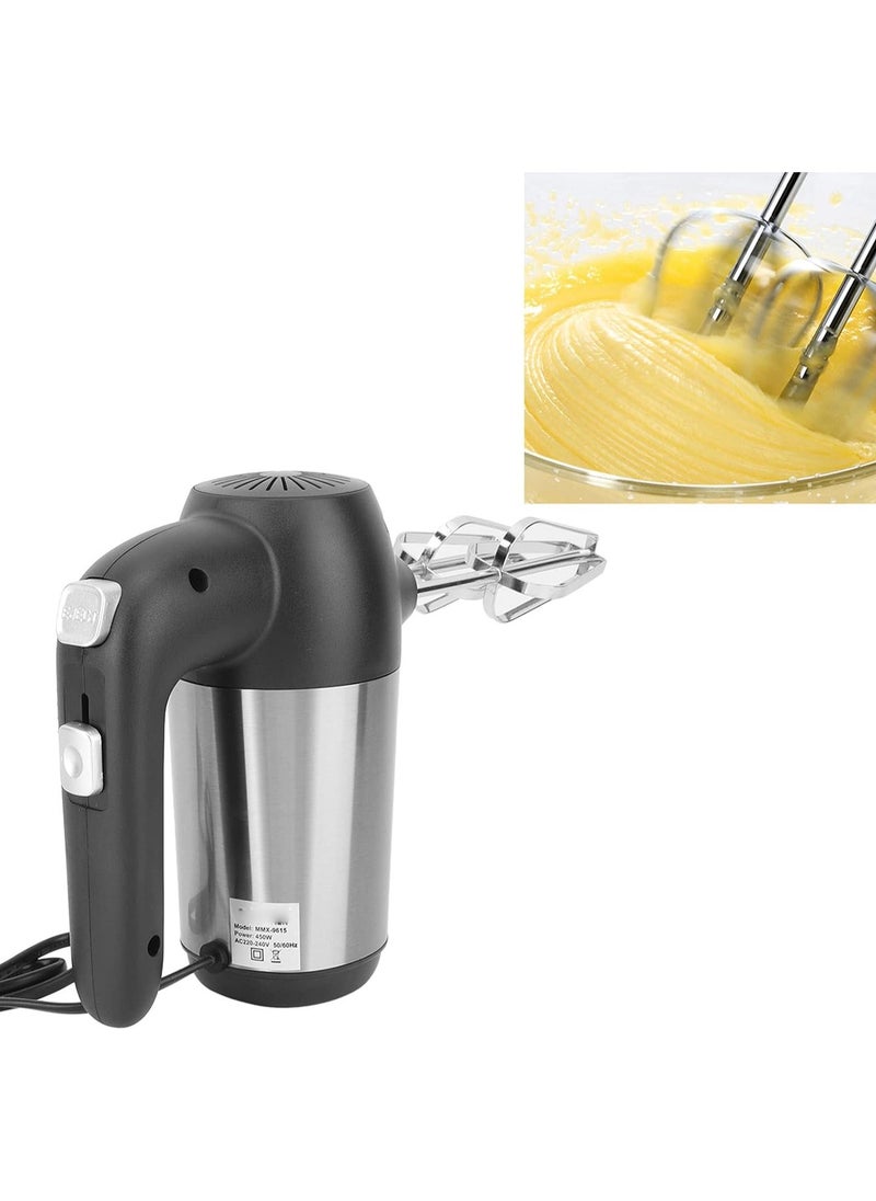 Electric Hand Mixer Stainless Steel 5 Speed Dough Stuffing Mixer with Whisk for Kitchen