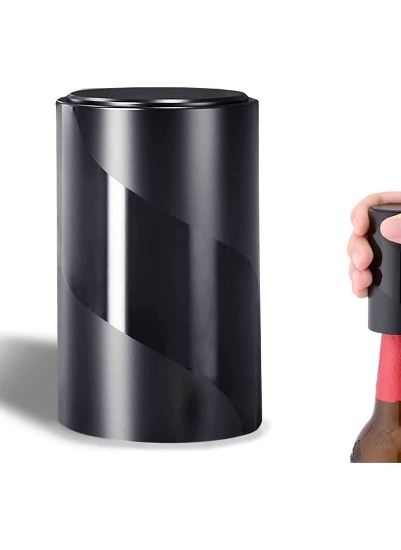 【2 PACK】 Push Down-Pop Off Beer Bottle Opener with Cap Catcher, No Damage to Caps，Automatic Decapitator Beer/Soda Bottle Top Openers，One-Hand Easy/Funny Lid Open,Cool Bartender Tools