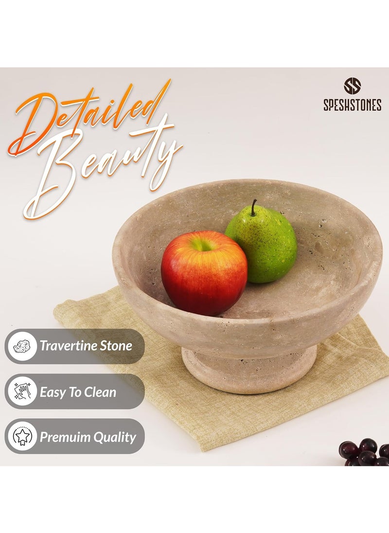 Travertine Marble Fruit Bowl | 10