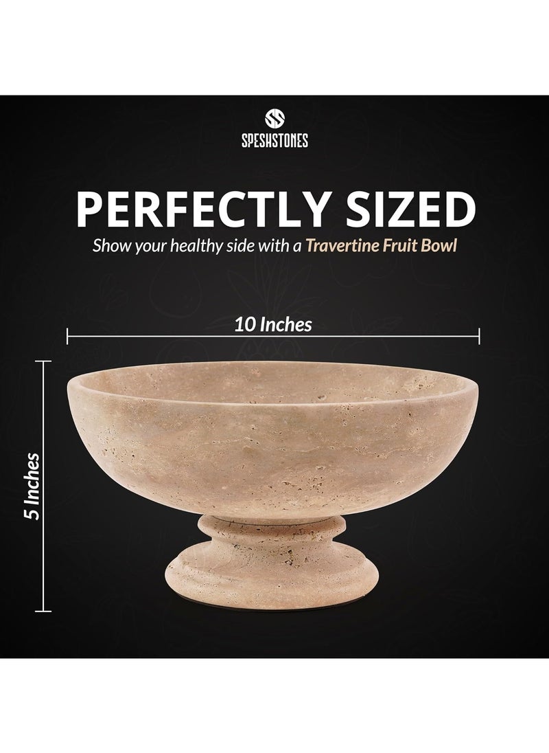 Travertine Marble Fruit Bowl | 10