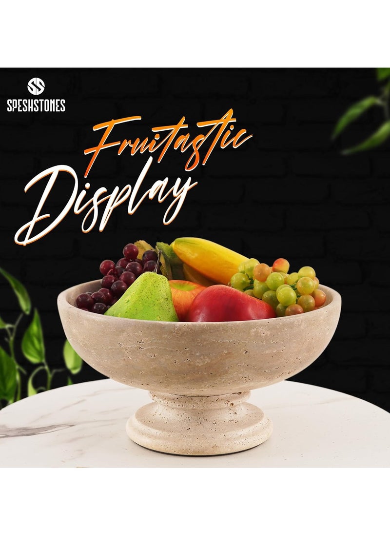 Travertine Marble Fruit Bowl | 10