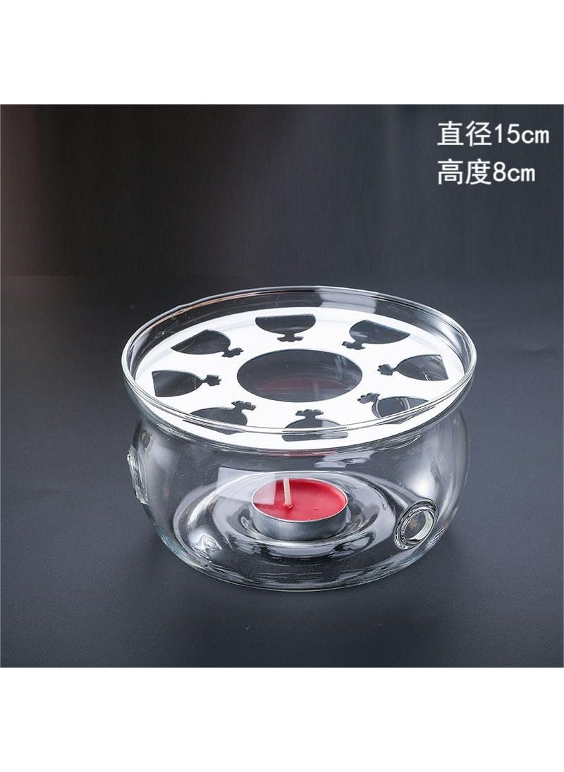 Heat-Resistant Glass Teapot for Blooming TeaInsulation base diameter 15cm Insulation base diameter 15cm