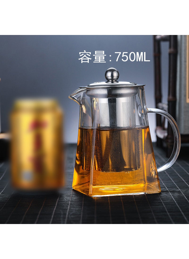 Large Glass Teapot with Stainless Steel Filter750ml 750ml