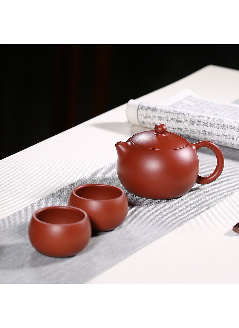 Zilaishun Yixing Purple Sand Pot Handmade Raw Ore Dahongpao Xishi Pot Tea Set Gift 12457 12457 small 1 pot 2 Cup gift box