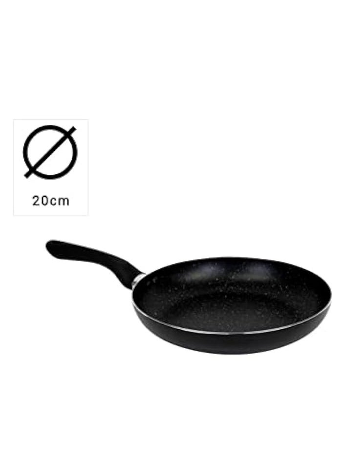 Fry Pan with Durable Marble Coating, Induction Safe Non-Stick Frying/Sauté Pan, Forged Aluminium