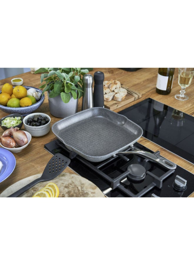 Salina Granitium Grill Pan Grey/Silver 28cm