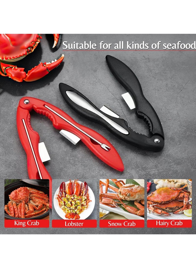 4 Pcs Crab Crackers and Tools, Multifunctional Crab Leg Crackers, Lobster Crackers and Picks Set, Crab Utensils Seafood Tools, Crab Forks Scissors Lobster Shellers, Nut Cracker Set for Crab Legs