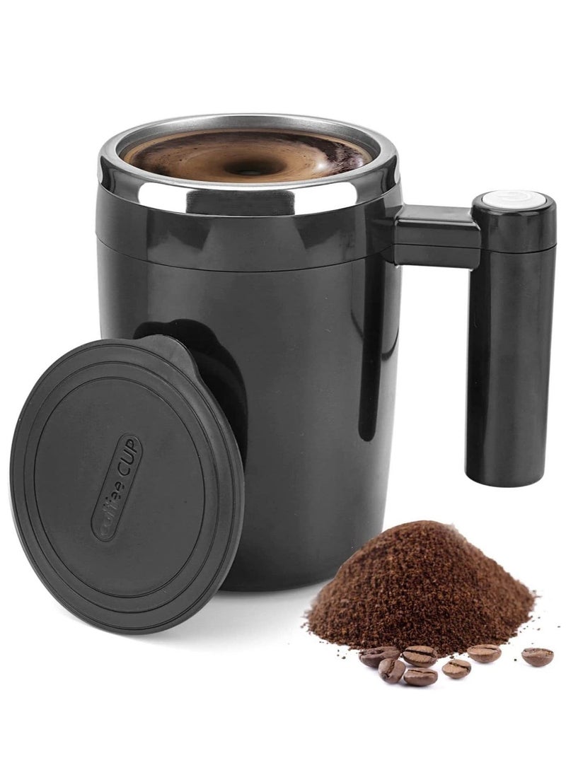 Self Stirring Mug Coffee Cup, Rechargeable Automatic Magnetic Stirring Coffee Mug with Cup Brush & Lid, Auto Self Mixing Stainless Steel Cup For Coffee, Milk, Cocoa, and Other Beverages