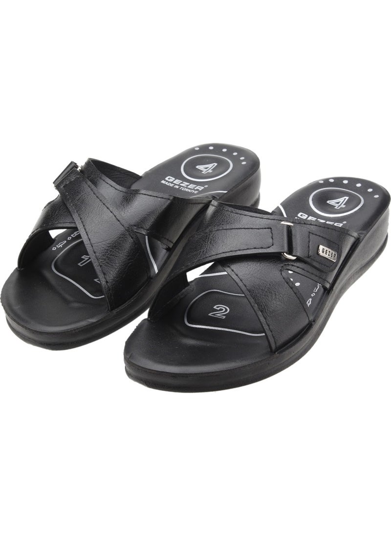 7187 Women's Daily Velcro Slippers Black