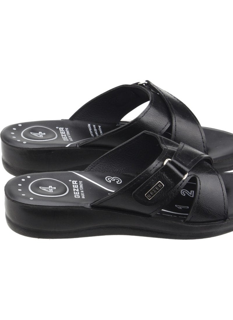 7187 Women's Daily Velcro Slippers Black