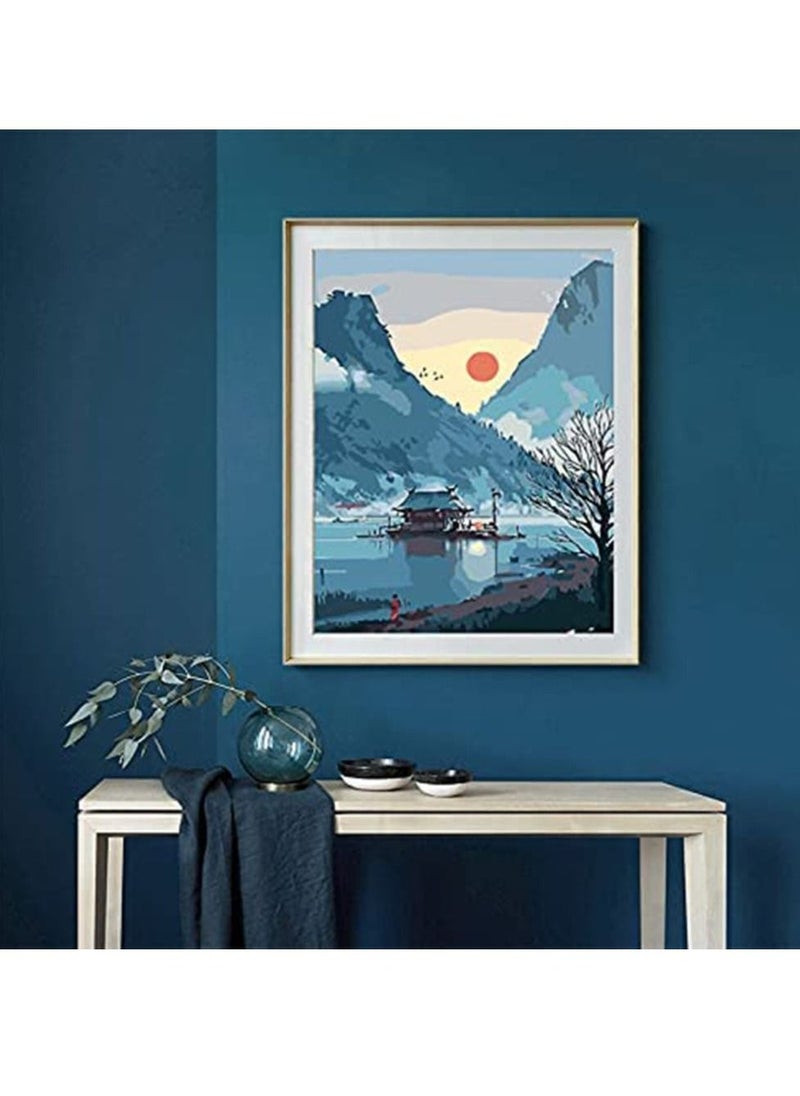 Paint by Numbers Landscape Japanese for Adults Beginner Lake Home Wall Decor Without Frame