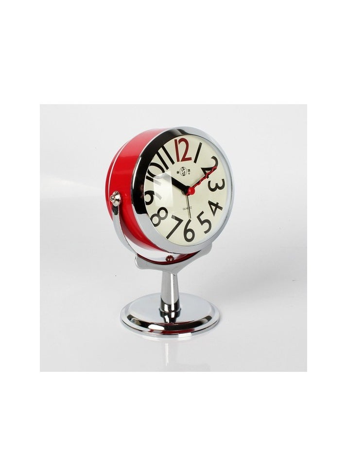 Alarm Clock Creative Small Clock Student Simple and Cute Clock Colour:Red