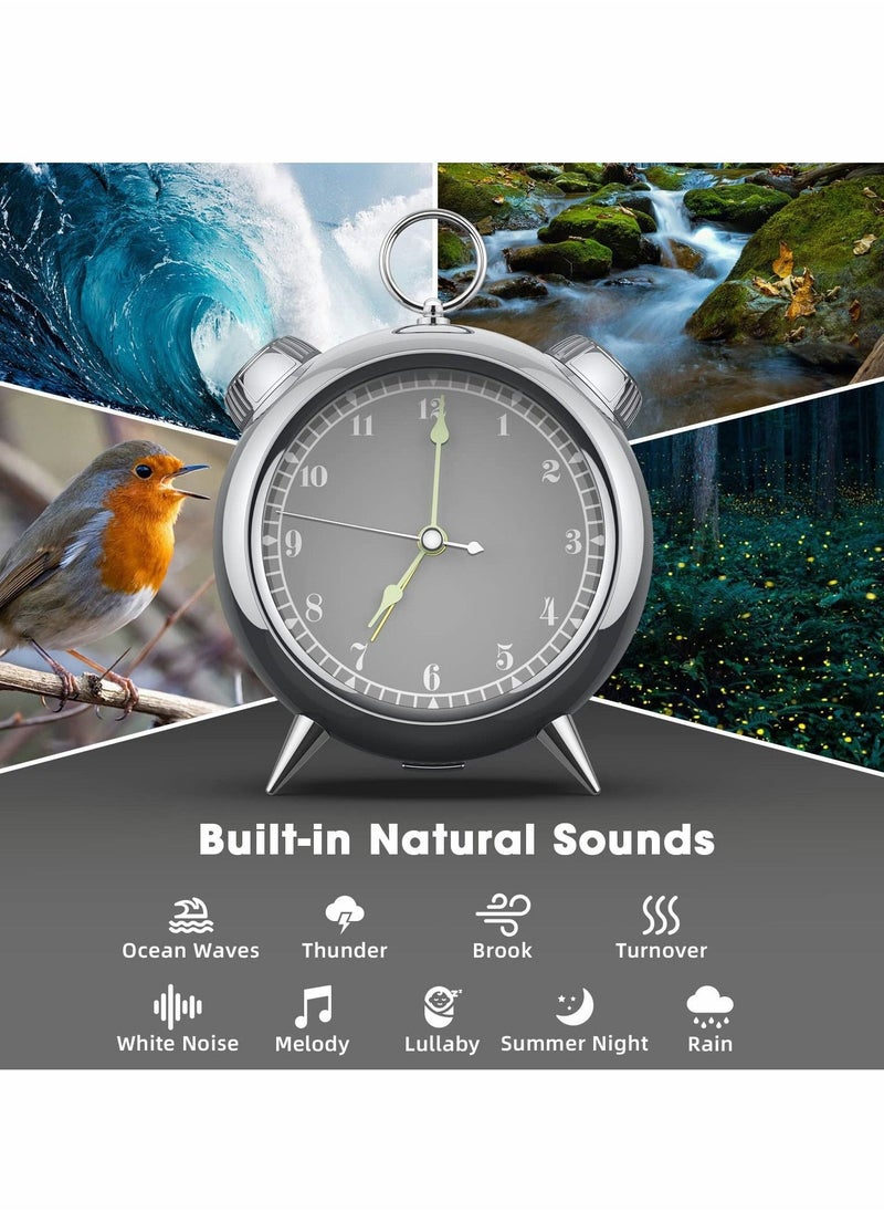 Bluetooth Smart Alarm Clock Sleep Play With 4 Sleep Aid Music Timer Alarm Clock FM Radio With Charging Cable + 1 Sachet Suitable for Bedroom, Bedside, Desk