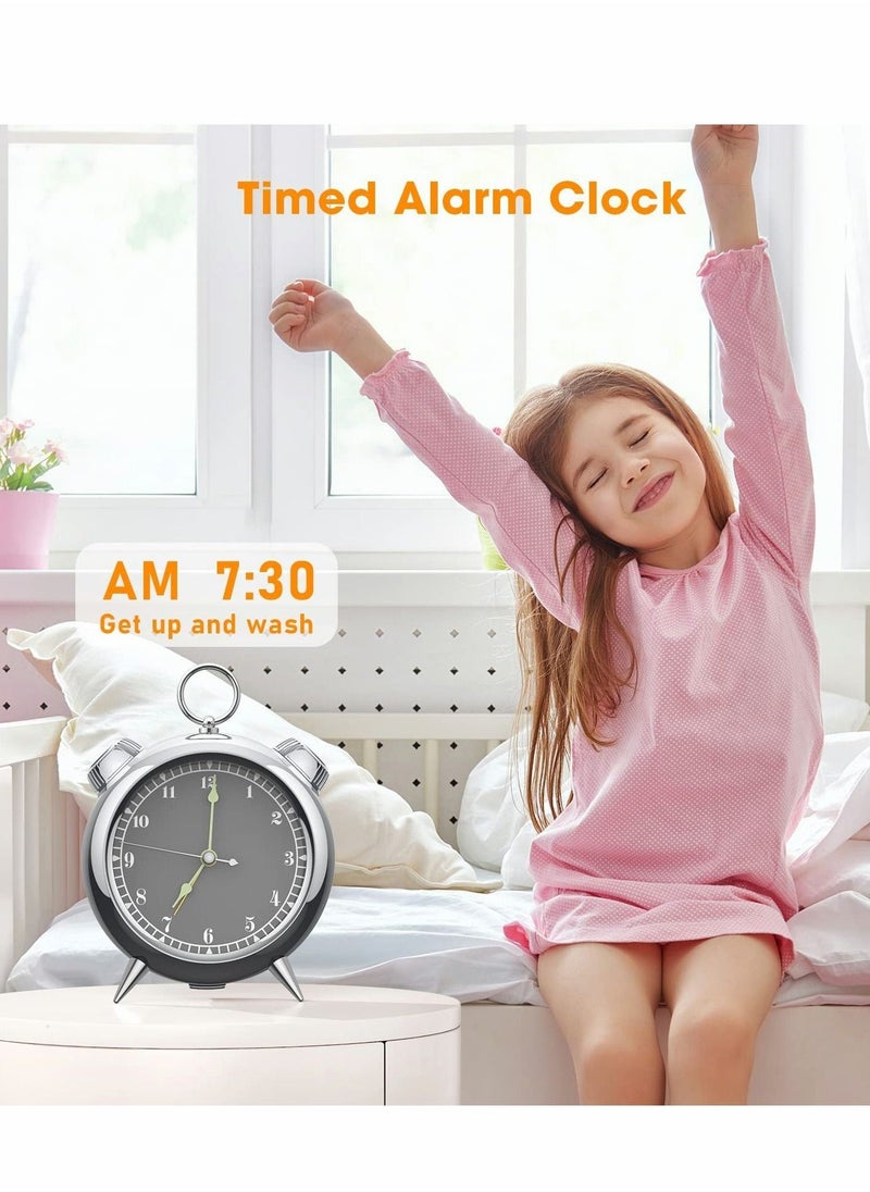 Bluetooth Smart Alarm Clock Sleep Play With 4 Sleep Aid Music Timer Alarm Clock FM Radio With Charging Cable + 1 Sachet Suitable for Bedroom, Bedside, Desk