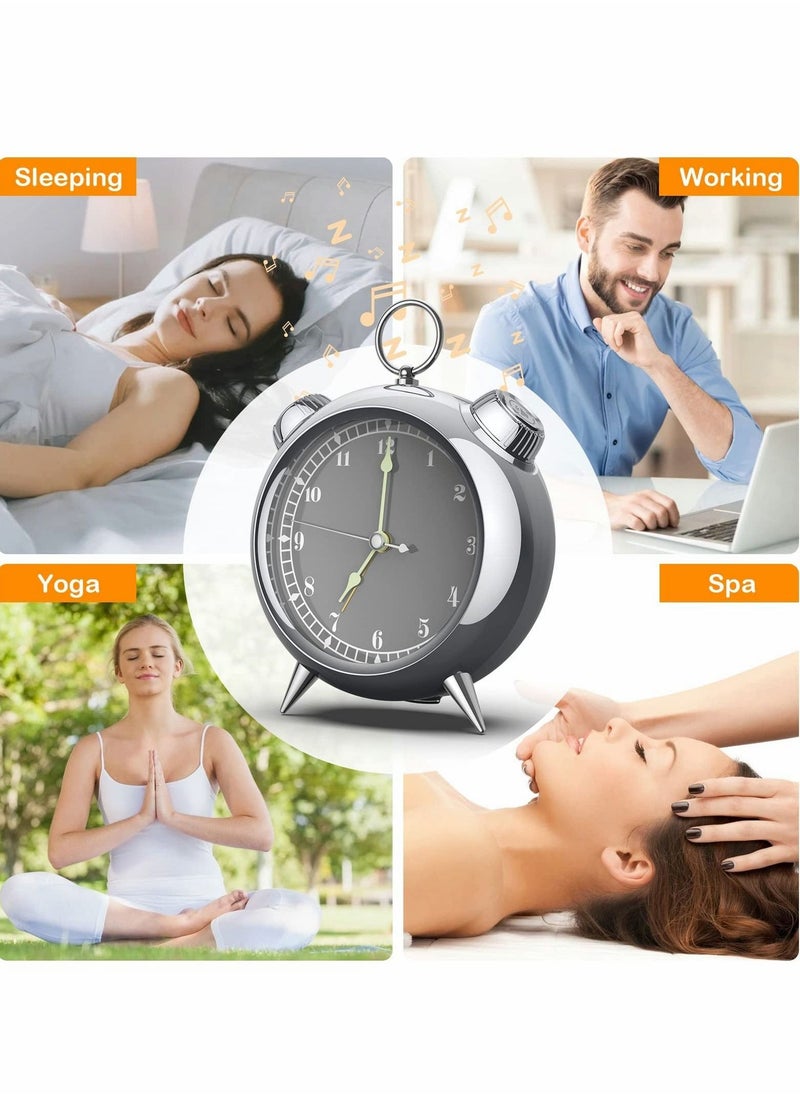 Bluetooth Smart Alarm Clock Sleep Play With 4 Sleep Aid Music Timer Alarm Clock FM Radio With Charging Cable + 1 Sachet Suitable for Bedroom, Bedside, Desk