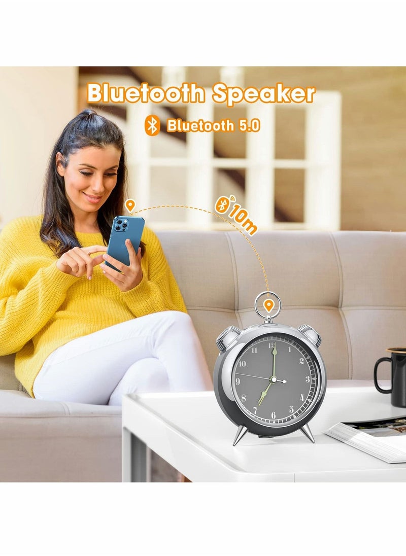 Bluetooth Smart Alarm Clock Sleep Play With 4 Sleep Aid Music Timer Alarm Clock FM Radio With Charging Cable + 1 Sachet Suitable for Bedroom, Bedside, Desk