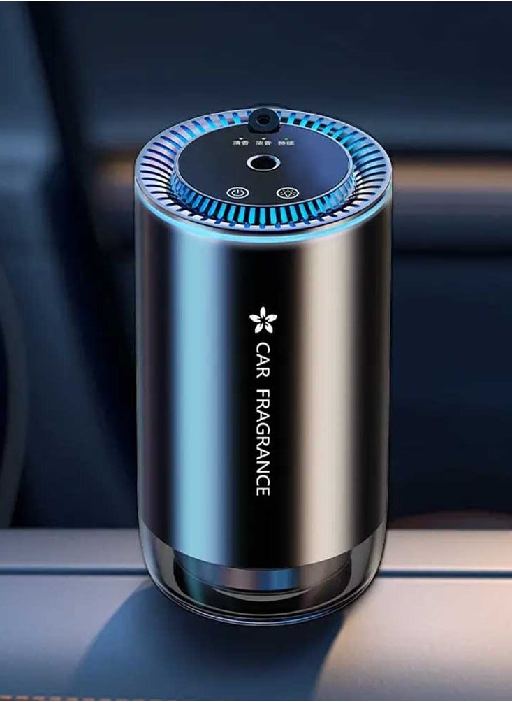 Smart Car Air Freshener, Car Air Freshener Diffuser with Starry Sky Projection and Perfume Oil, Rechargeable Car Aroma Diffuser, Auto On/Off Intelligent Car Diffuser, Cologne