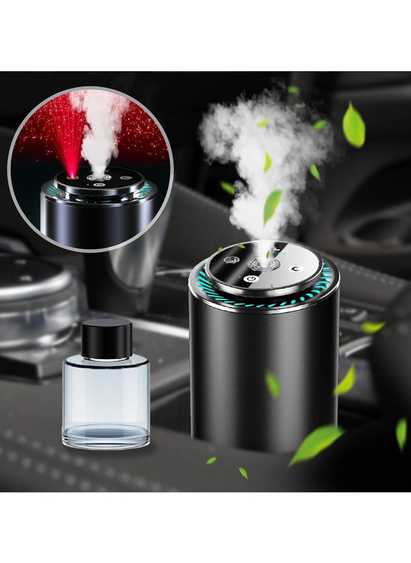 Smart Car Air Freshener, Car Air Freshener Diffuser with Starry Sky Projection and Perfume Oil, Rechargeable Car Aroma Diffuser, Auto On/Off Intelligent Car Diffuser, Cologne