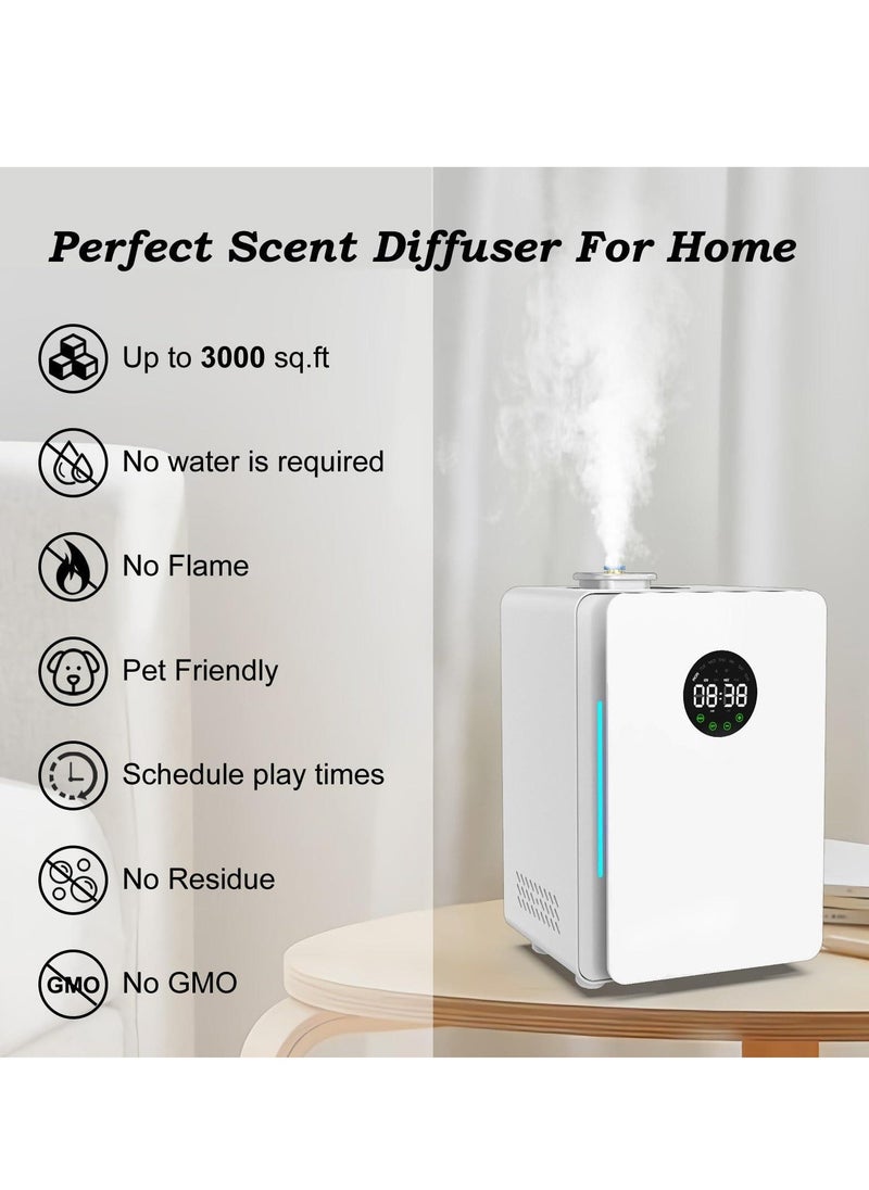 Humidifiers for Bedroom Home, Bluetooth HVAC Scent Diffuser, Quiet Cool Mist Humidifiers for Large Room, Oil Diffuser & Nightlight for Baby Nusery, 50 Hours Runtime for Home, Indoor Plants