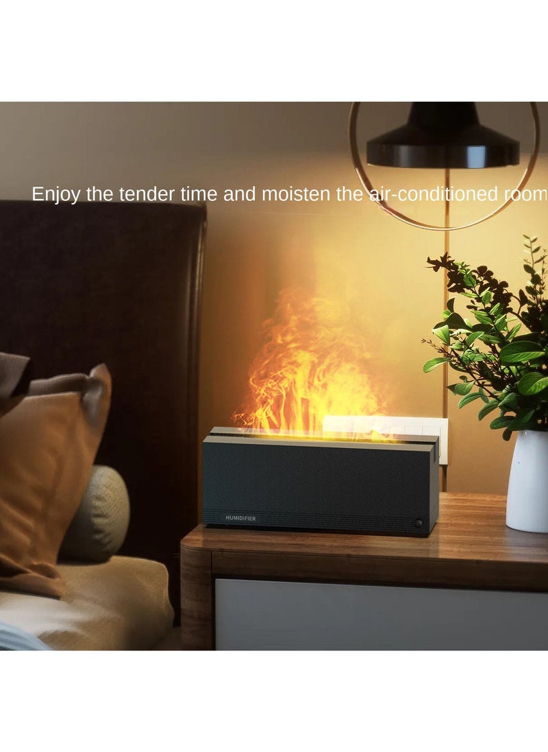 Colorful Simulation Flame Aromatherapy Machine Desktop Silent Diffuser 3D Fireplace Atmosphere Lamp Air Humidification