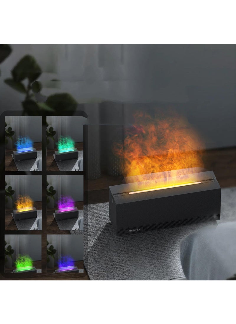 Colorful Simulation Flame Aromatherapy Machine Desktop Silent Diffuser 3D Fireplace Atmosphere Lamp Air Humidification