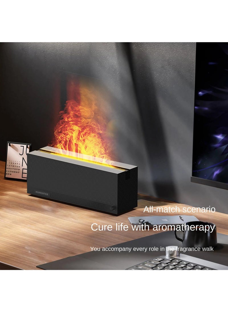 Colorful Simulation Flame Aromatherapy Machine Desktop Silent Diffuser 3D Fireplace Atmosphere Lamp Air Humidification