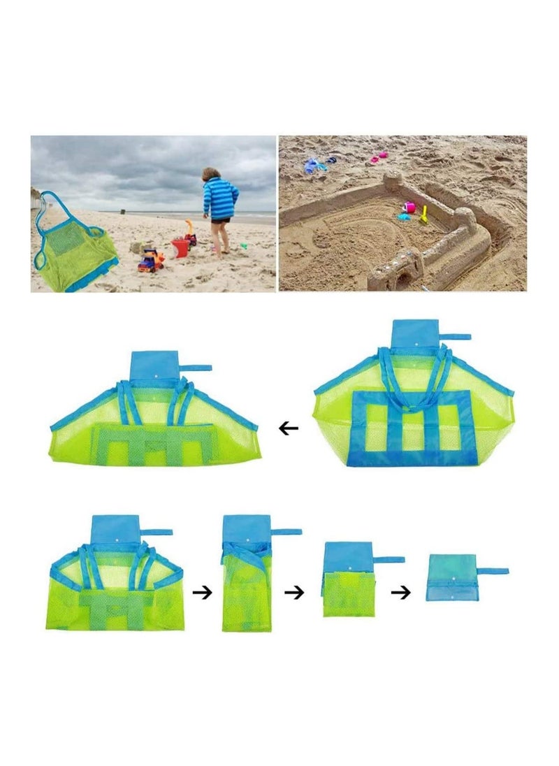 Mesh Extra Large Beach Bag Tote Bag for Carrying Beach Toys Grocery Shopping Picnic Vacation Mesh Beach Bag and Tote for Sand Toys Beach Net for Kids