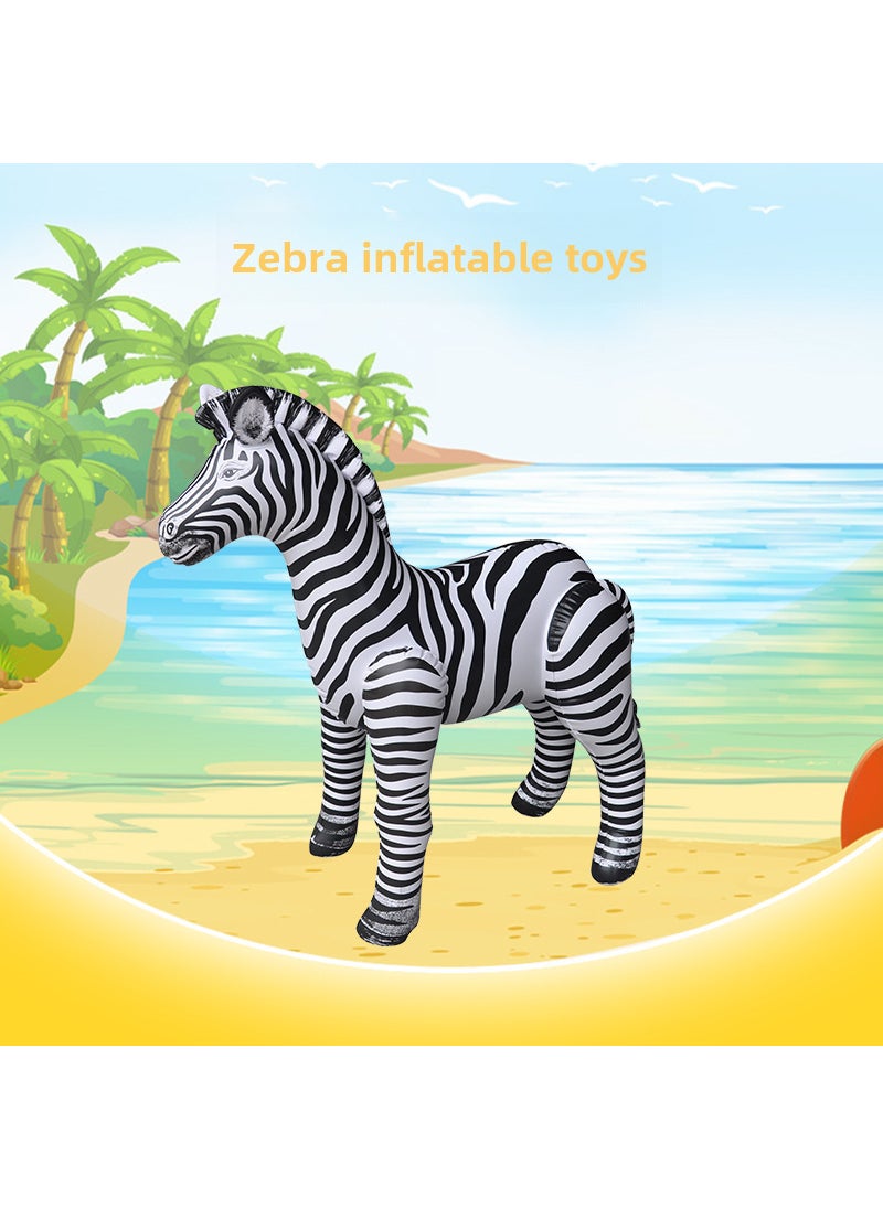 Cross-Border explosion cartoon inflatable simulation animal model giraffe big dinosaur birthday scene layout toy props AN-ZEB3 Zebra